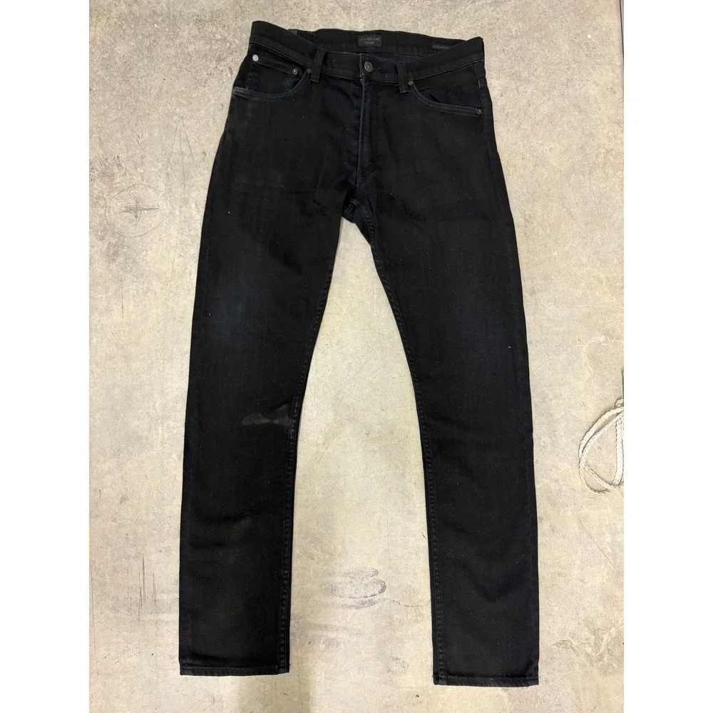 Citizens of Humanity Mens Bowery Black Denim Jeans Slim‎ Fit